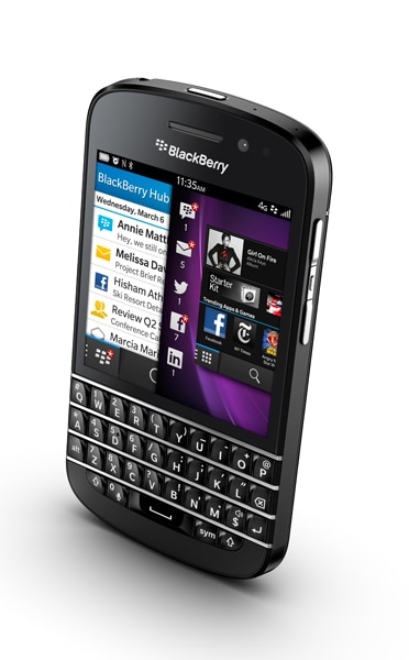 bb Q10 top view