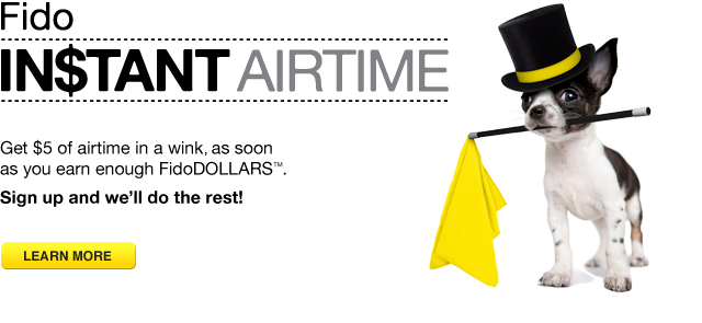 Fido Instant Airtime