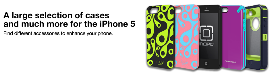A large selection of cases and much more for the iPhone 5