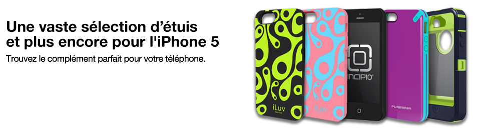 Une vaste sélection d'étuis et plus encore pour l'iPhone 5