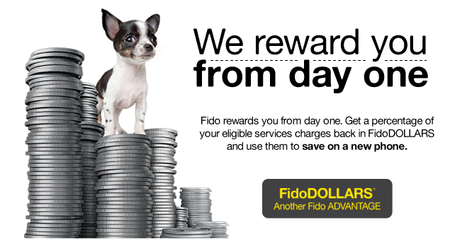 Get 5% of your eligible service charges back in FidoDOLLARS. 395 MILLION FidoDollars given to our customer so far.