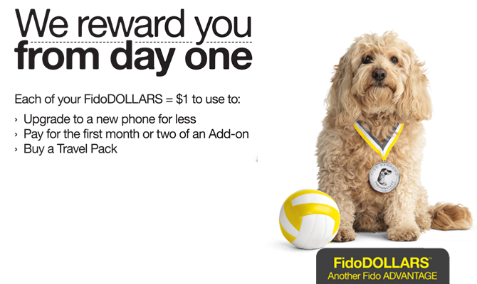 FidoDOLLARS to save on your next phone. Each of your FidoDOLLARS equals $1 to use to upgrade to a new phone for less and more.
