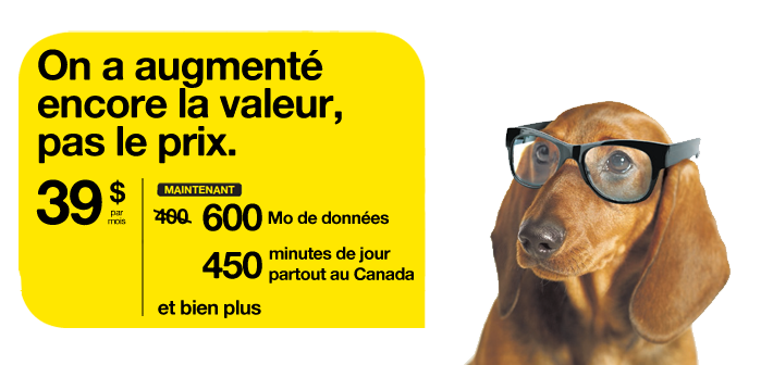 On a augmenté la valeur, pas le prix.