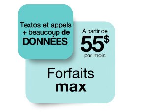 Forfaits max - Textos, appels et beaucoup de données