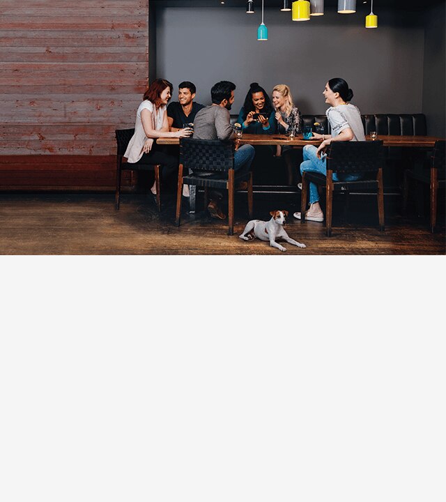 Friends sitting at a table
