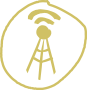 gold network tower icon